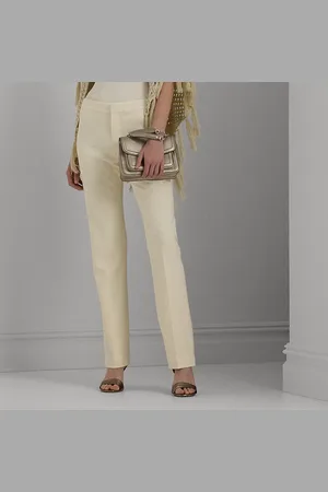 Ralph Lauren Pantaloni dritti in crêpe di lana
