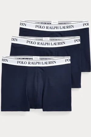 Ralph Lauren Tre paia di boxer in cotone stretch