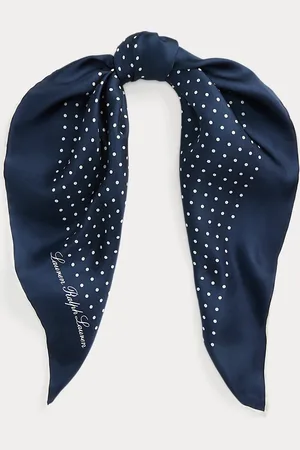 Ralph Lauren Foulard in twill di seta a pois