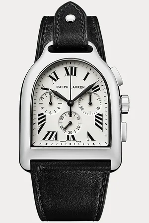 Ralph Lauren Cronografo in acciaio quadrante bianco