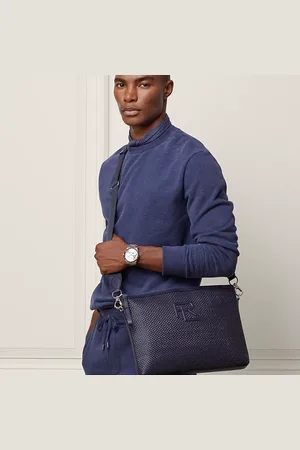 Ralph Lauren Borsa da postino in vitello intrecciato