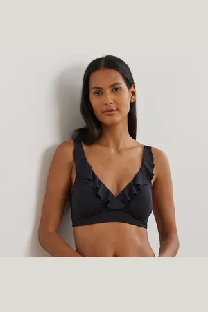 Ralph Lauren Top da bikini con scollo a V e volant