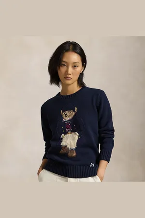 Ralph Lauren Maglia Polo Bear in cotone a girocollo