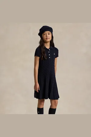 Ralph Lauren Abito polo in maglia di cotone a trecce
