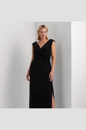 Ralph Lauren Taglie Plus - Abito lungo in jersey a spalle scoperte