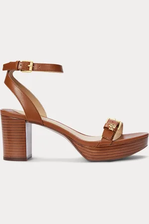 Ralph Lauren Sandali Melissah in vitello con plateau