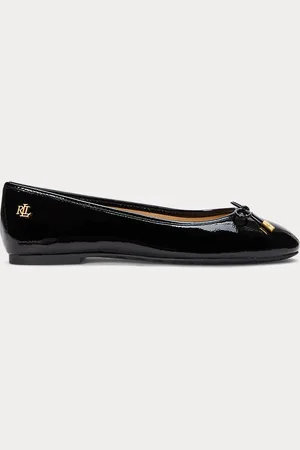 Ralph Lauren Ballerine Jayna in vernice increspata