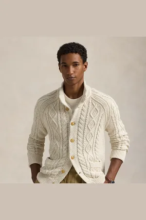 Ralph Lauren Cardigan in cotone a punto Aran