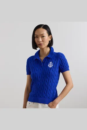 Ralph Lauren Maglia polo a trecce con logo con ancora