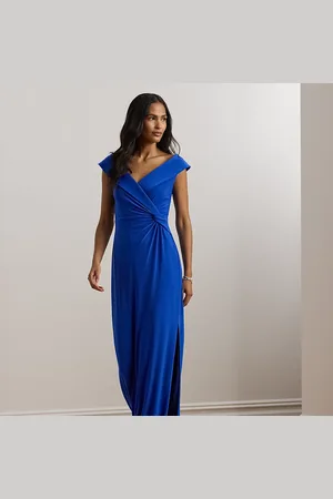 Ralph Lauren Abito lungo in jersey a spalle scoperte