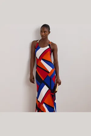 Ralph Lauren Abito halter in jersey con anelli
