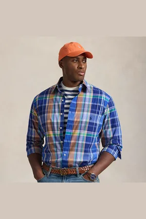 Ralph Lauren Taglie Plus - Camicia scozzese in popeline stretch