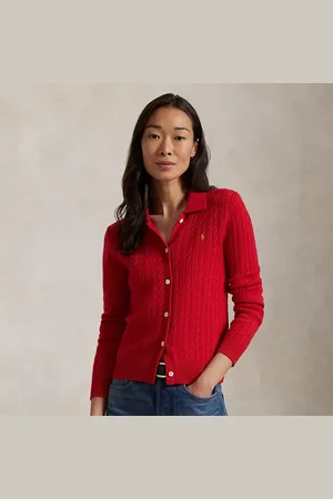 Ralph Lauren Cardigan a trecce in lana e cashmere