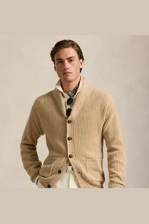 Ralph Lauren Cardigan sciallato in lana e cashmere