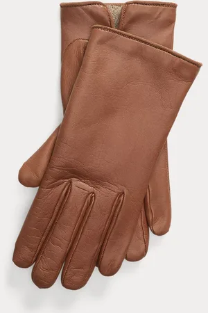 Ralph Lauren Guanti in agnello foderati in cashmere