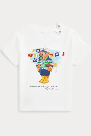 Ralph Lauren Maglietta Polo Bear in jersey di cotone