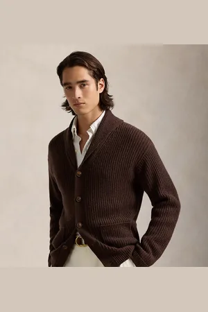 Ralph Lauren Cardigan sciallato in lana e cashmere