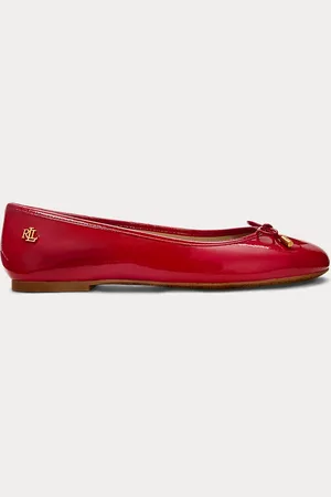Ralph Lauren Ballerine Jayna in vernice increspata