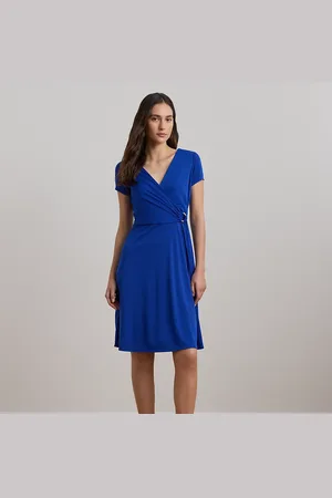 Ralph Lauren Abito in jersey scollo a V incrociato