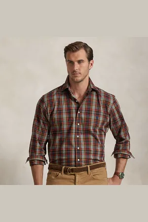 Ralph Lauren Taglie Plus - Camicia Performance scozzese