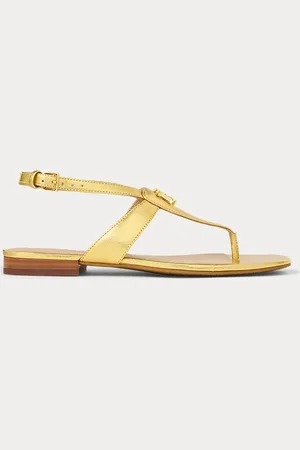 Ralph Lauren Sandali Everley in nappa metallizzata