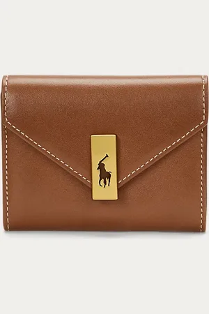 Ralph Lauren Portacarte Polo ID ripiegato in pelle