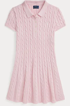 Ralph Lauren Abito polo in maglia di cotone a trecce