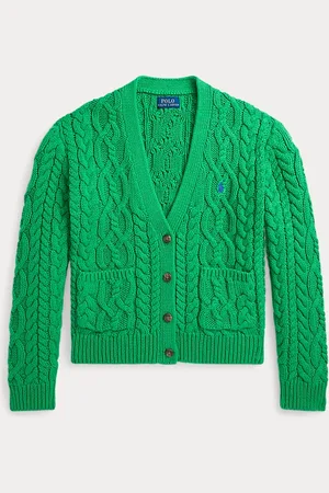 Ralph Lauren Cardigan in cotone a punto Aran
