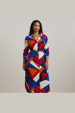 Ralph Lauren Taglie Plus - Chemisier in crêpe con stampa