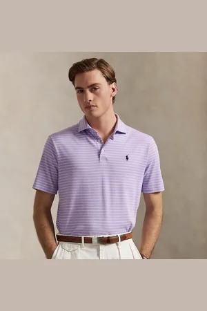 Ralph Lauren Polo in cotone a righe Custom Slim-Fit