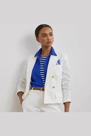 Ralph Lauren Blazer a doppio petto corto in tela