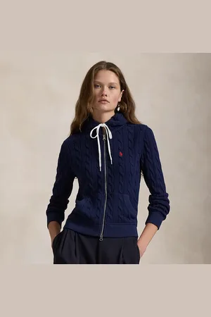 Ralph Lauren Felpa a trecce con cappuccio e cerniera