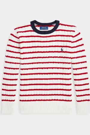 Ralph Lauren Maglia a righe in cotone a trecce