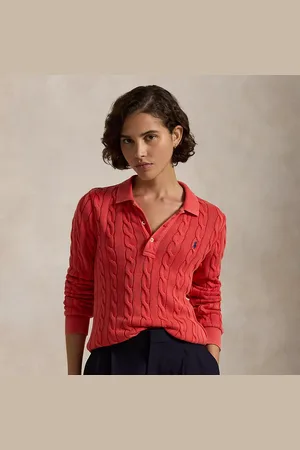 Ralph Lauren Polo a maniche lunghe in cotone a trecce