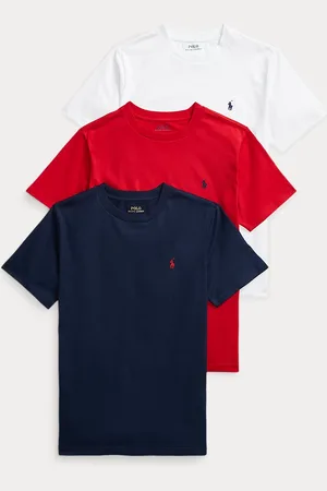 Ralph Lauren Tre magliette a girocollo in jersey