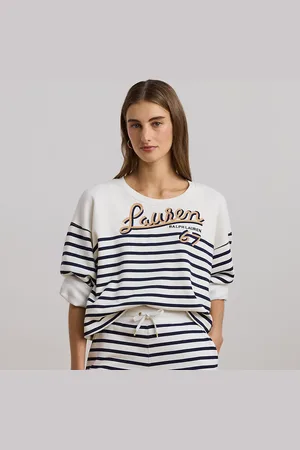 Ralph Lauren Felpa taglio corto in spugna a righe