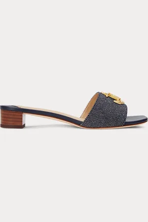 Ralph Lauren Sandali Fay in tela con logo e ancora