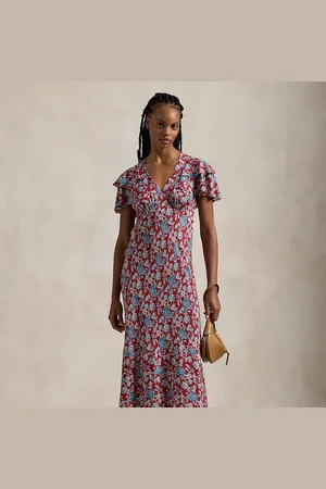 Ralph Lauren Abito in seta con stampa floreale