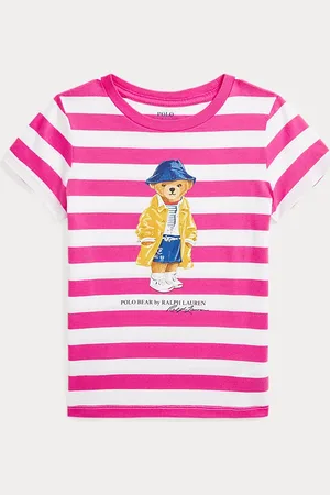 Ralph Lauren Maglietta Polo Bear in cotone a righe