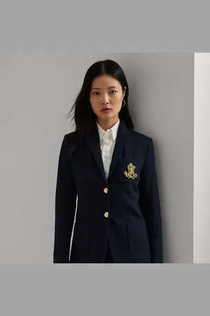 Ralph Lauren Blazer in jacquard con ricamo
