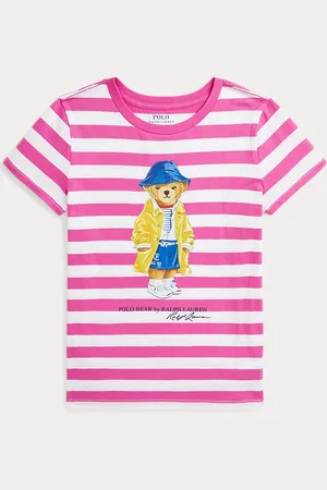 Ralph Lauren Maglietta Polo Bear in cotone a righe