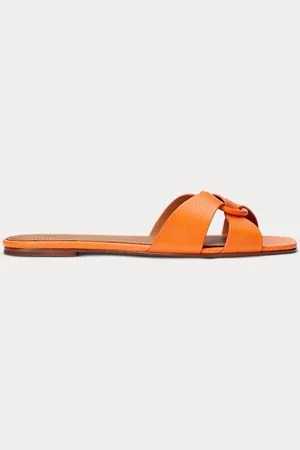 Ralph Lauren Sandali in pelle martellata con anello