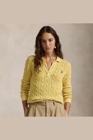 Ralph Lauren Polo a maniche lunghe in cotone a trecce