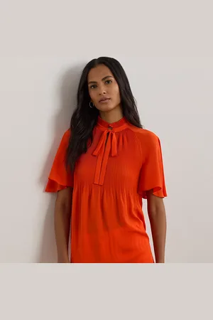 Ralph Lauren Camicetta in georgette a pieghe
