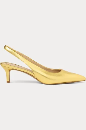 Ralph Lauren Décolleté Lolah II in pelle metallizzata