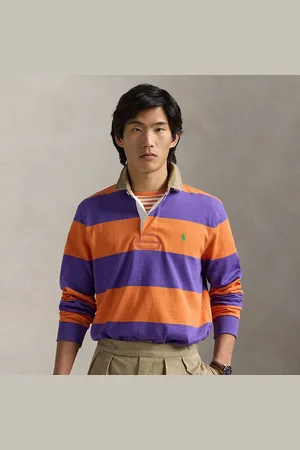 Ralph Lauren Maglia rugby con collo kaki Classic-Fit