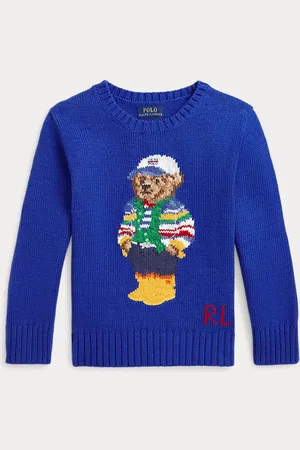 Ralph Lauren Maglia Polo Bear in cotone