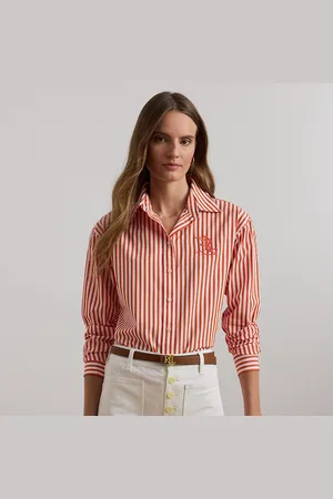 Ralph Lauren Camicia in popeline a righe Relaxed-Fit
