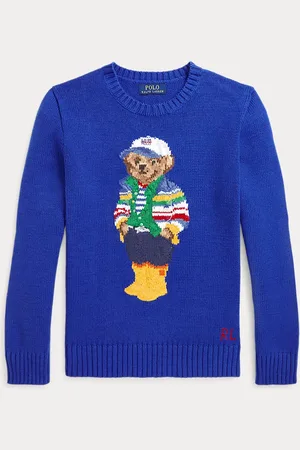 Ralph Lauren Maglia Polo Bear in cotone