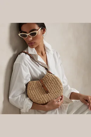 Ralph Lauren Borsa Shoulder Polo ID piccola in rafia